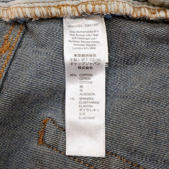 Gap High Rise Cut Off Shorts Size 12 Womens Blue Denim Measures W33 Inseam 2.5 - Picture 4 of 6